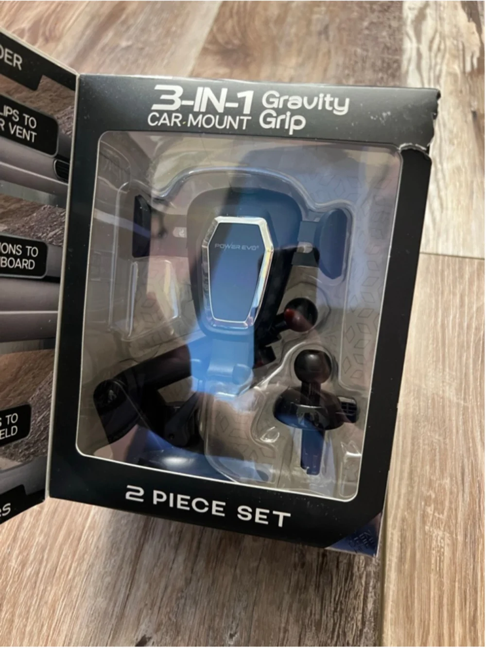 NEW POWER EVÜ Black 3-in-1 Gravity Grip Car Mount One Size